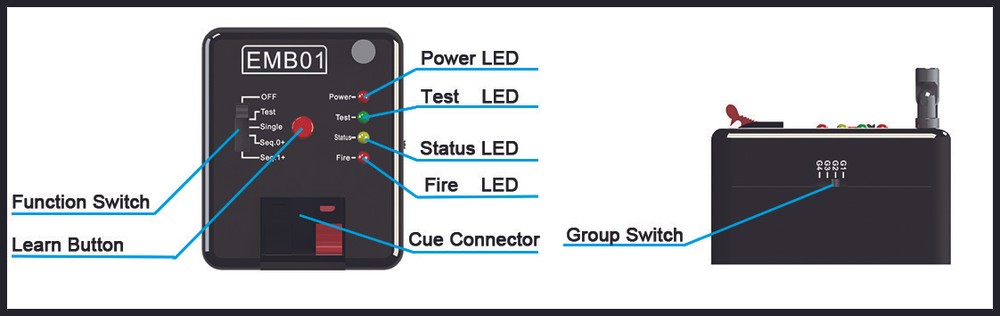 One Cue Electric Wireless Stage Effect Remote Fireworks Firing System Igniter