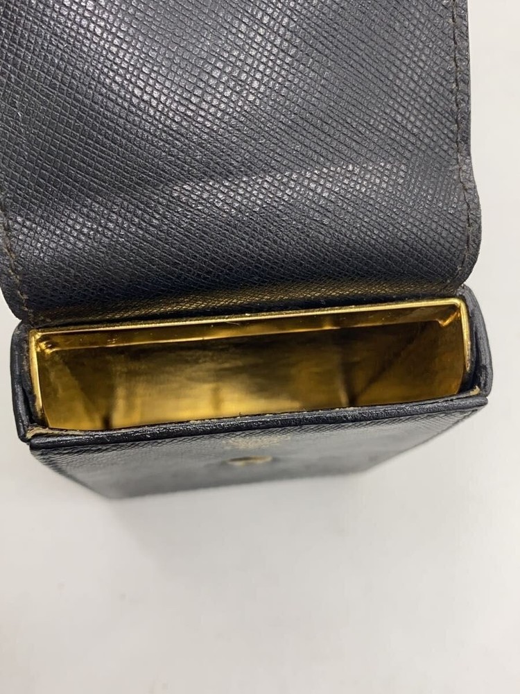 Gucci Leather Cigarette Case Black Mens New