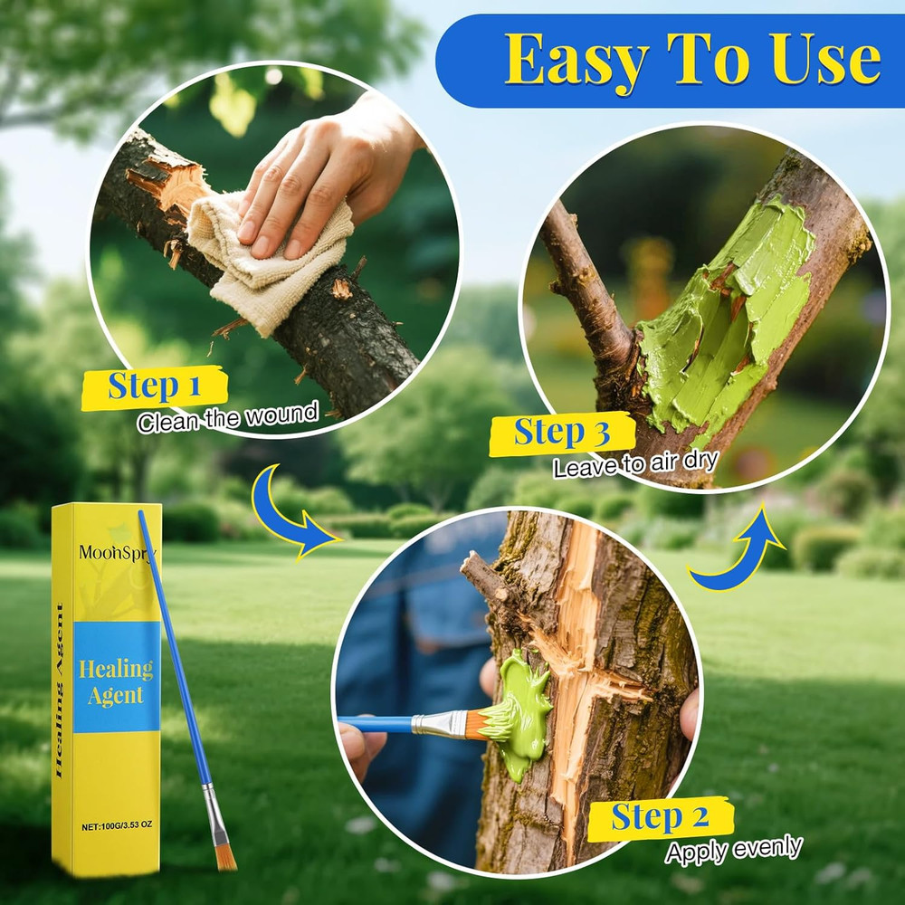 Threlaco Tree Wound Pruning Sealer, Bonsai Wound Sealer Healing Paste, 100G Plan