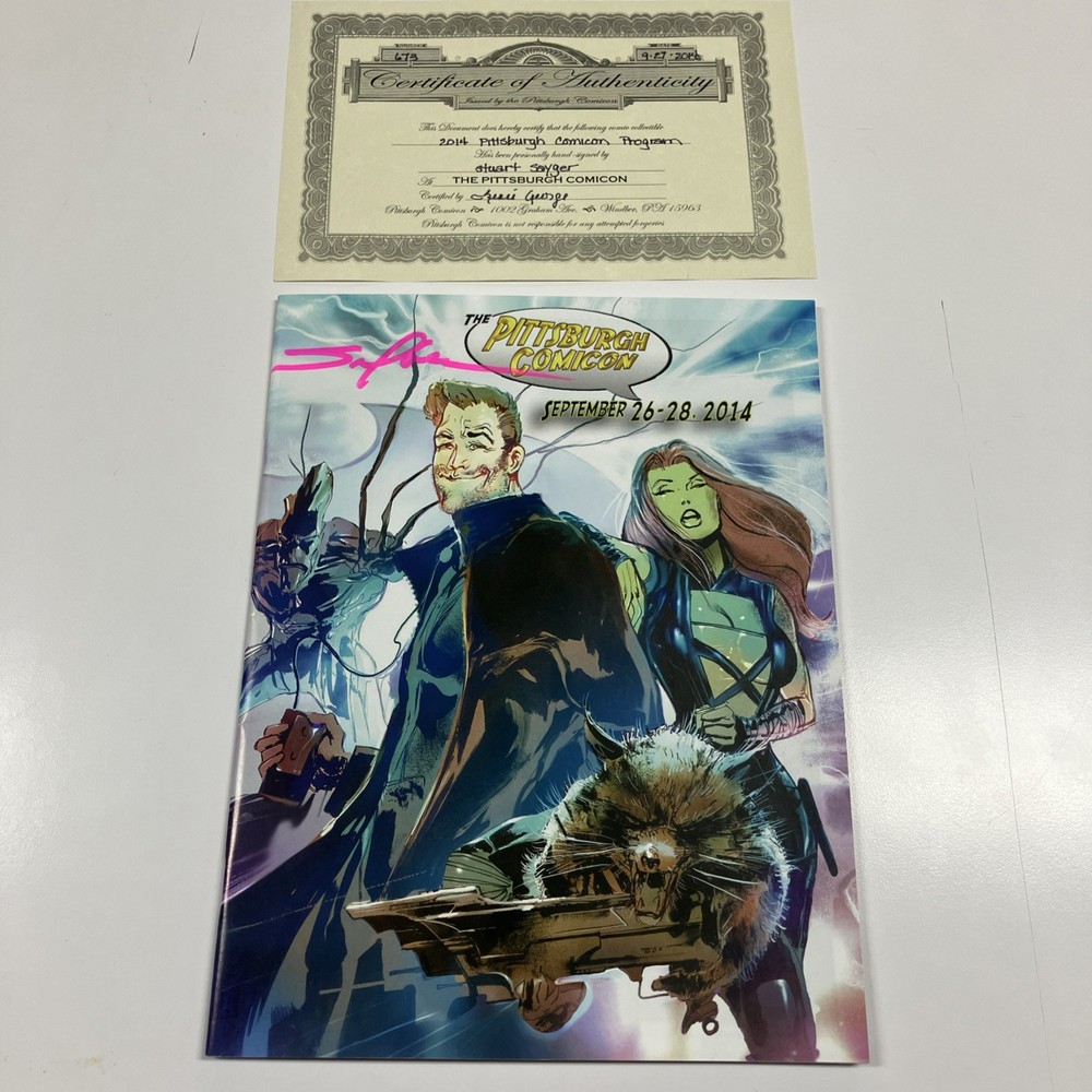 Pittsburgh Comicon 2014 Souvenir Program   Autographed Stuart Sayger COA