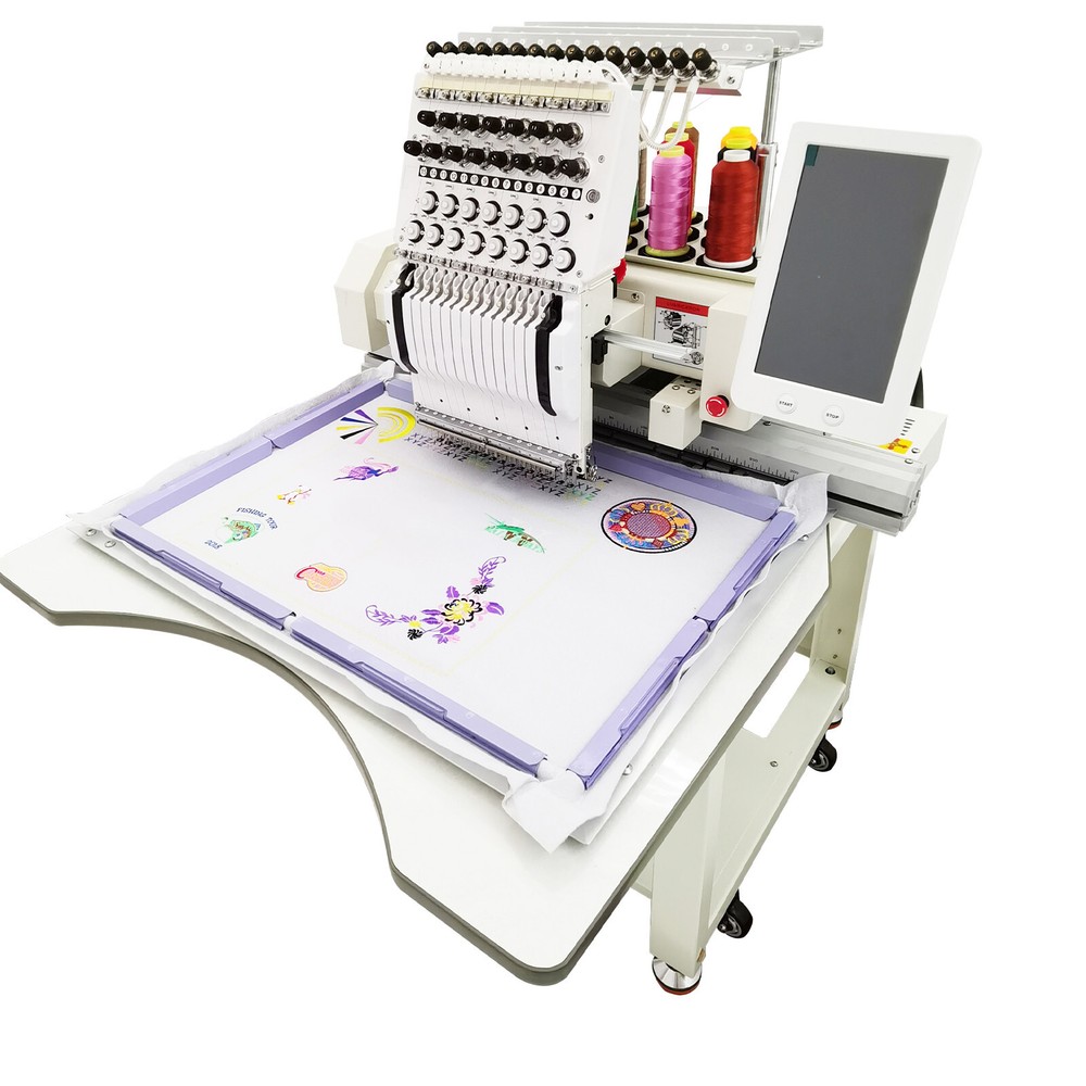 15-Needle Computerized Embroidery Machine 1000SPM Automatic Embroider 110-220V