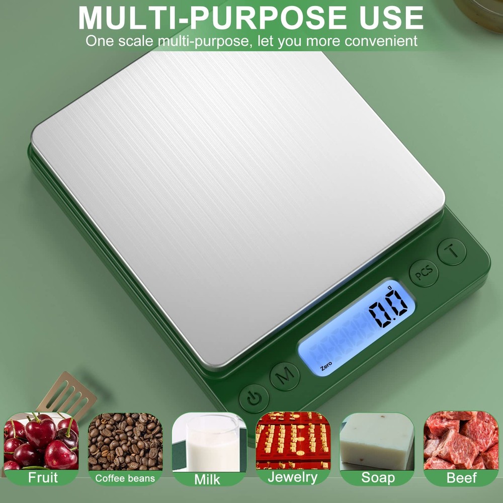 Digital Food Scale 3000g 0.1g Accuracy Kitchen Cooking Baking Multifunction