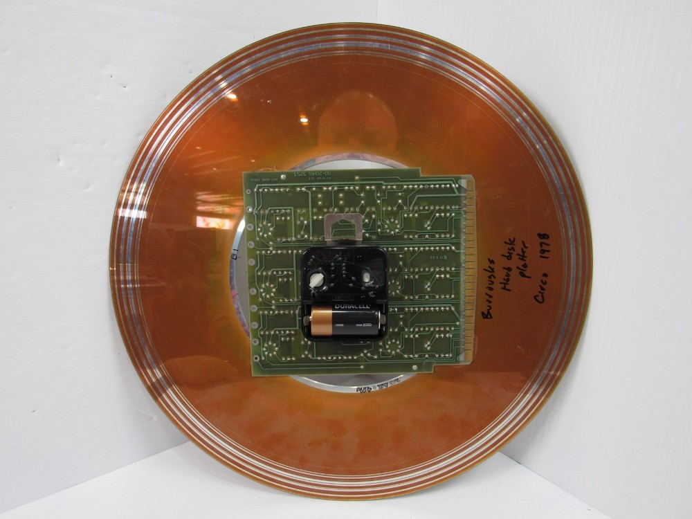 Burroughs Corporation 14" Hard Drive Platter Clock