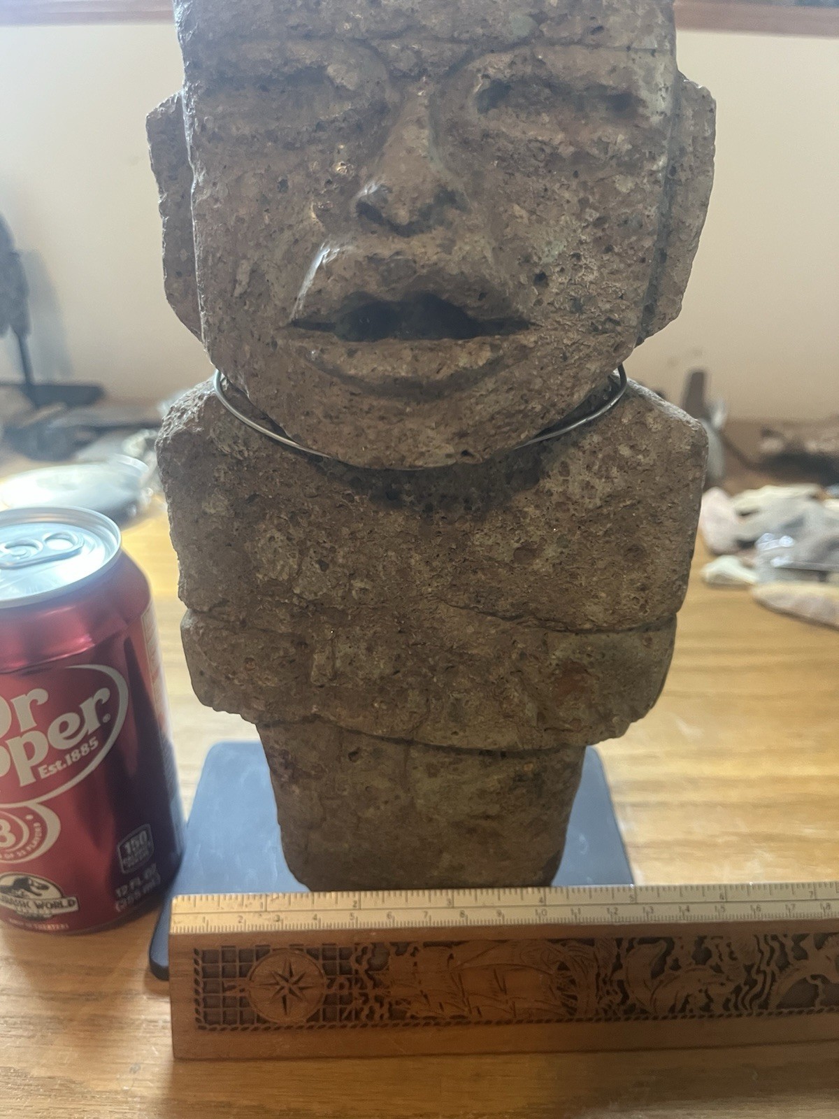 Massive Olmec 11” Stone Figure PreColumbian Ancient Artifact Teotihuacan Mayan