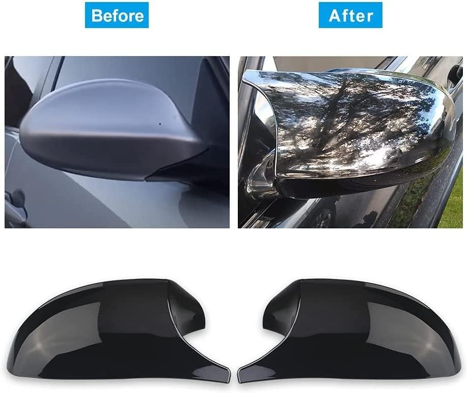 Gloss Black M3 Style Wing Mirror Cover Cap for BMW E90 E91 E92 E93 E87 E81 2PCS