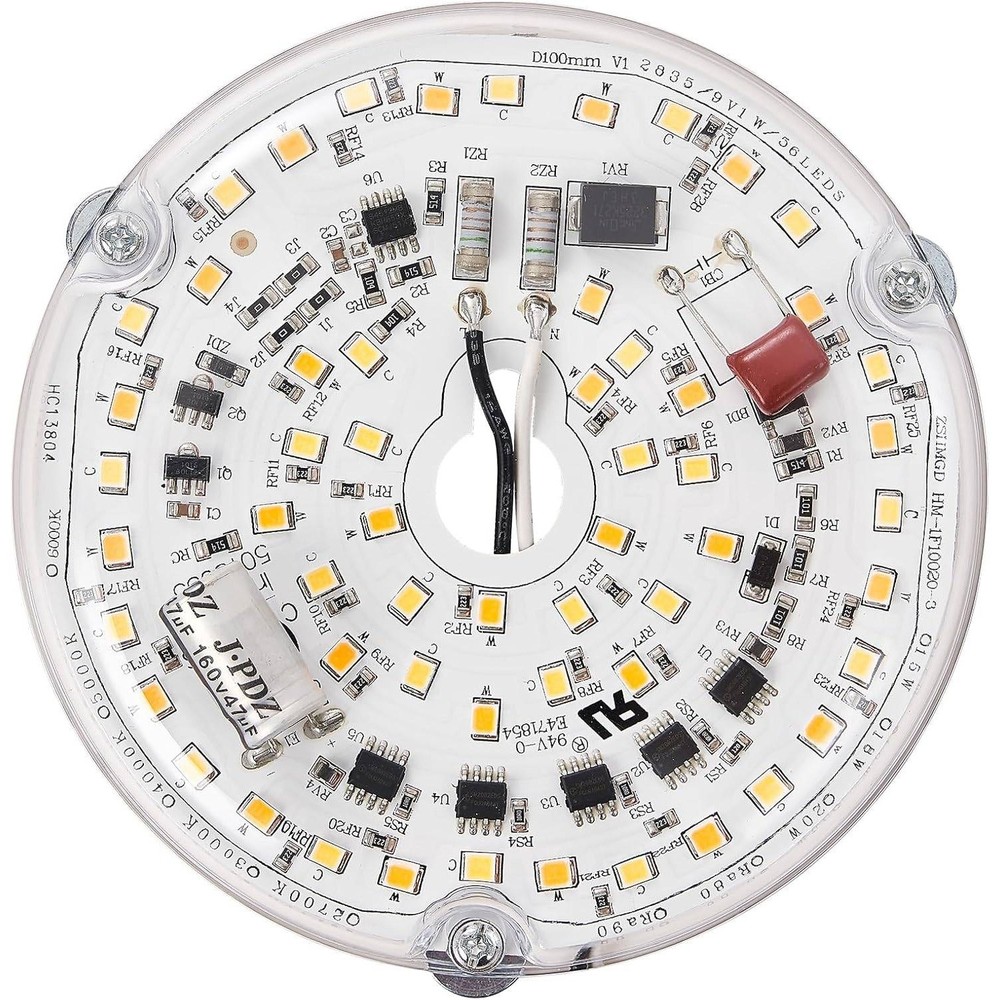 3.94" Ceiling Fan LED Light Replacement Panel PCB 18W, 3 CCT Adjustable Color