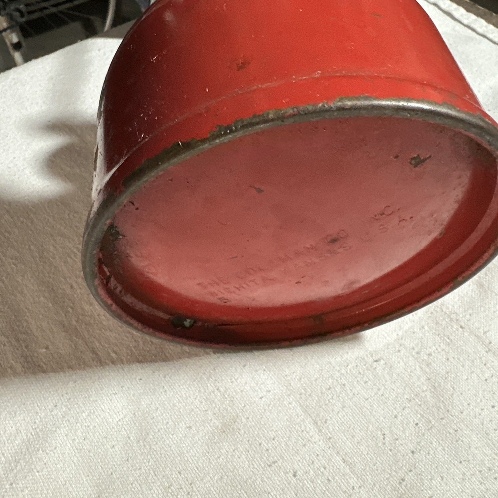 Vintage 5/72 Coleman Model 200A Red Camping Lantern without globe untested
