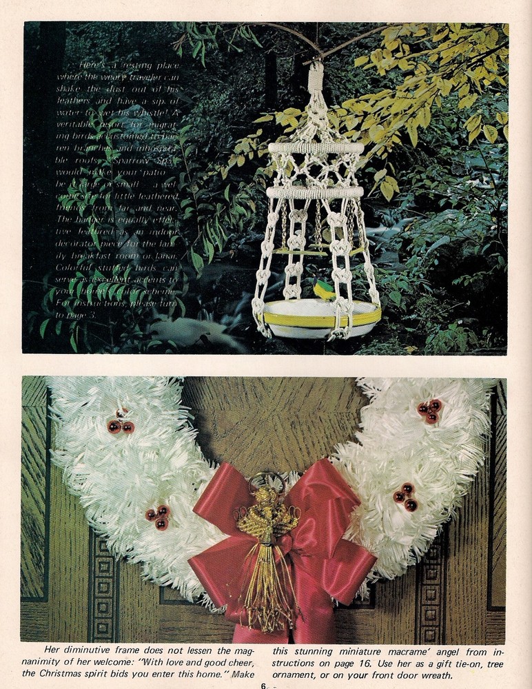 1970s Wall Decor Patterns - Craft Book: # H228 Macrame Hangers for Small Spaces