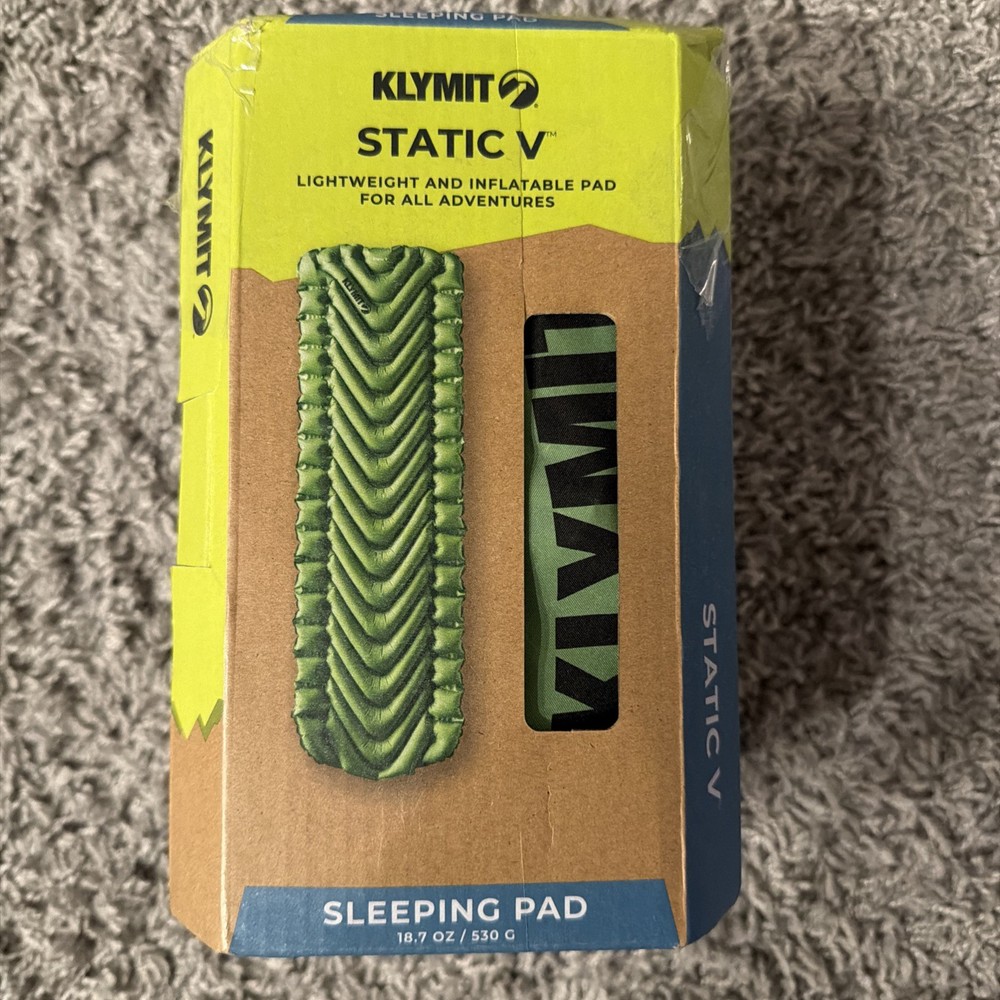 Klymit Static V Inflatable Sleeping Pad for Camping, Lightweight Hiking and Back