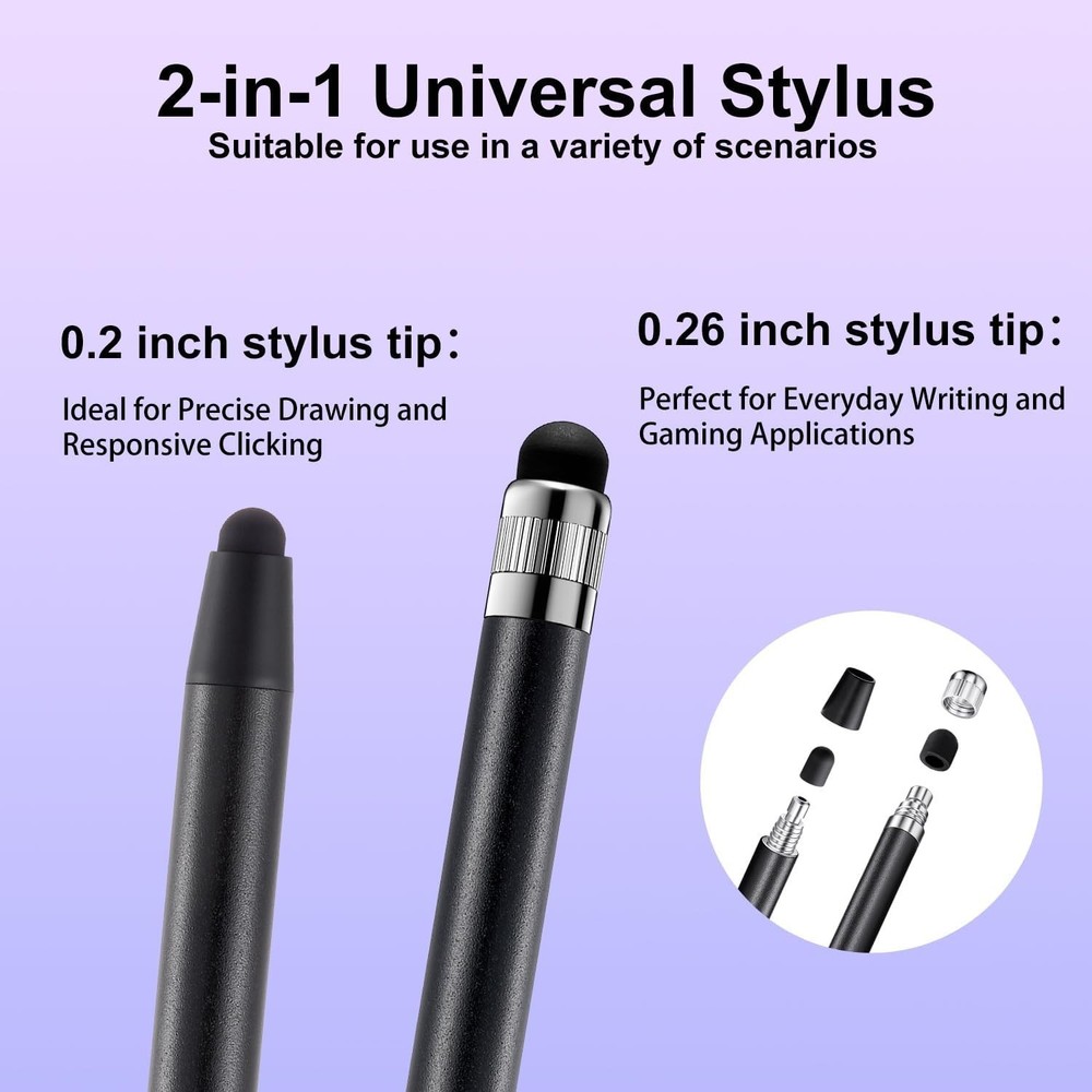 3pcs Stylus Pen Touch Screen Rubber Tip Styluses for Ipad Tablet Android Phone