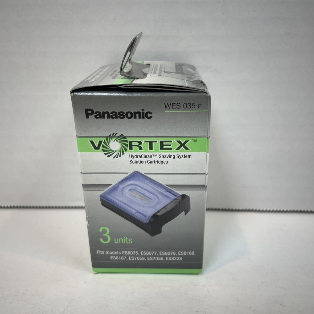 Panasonic Vortex HydraClean Shaving System Solution Cartridges 3 Pack WES 035 P