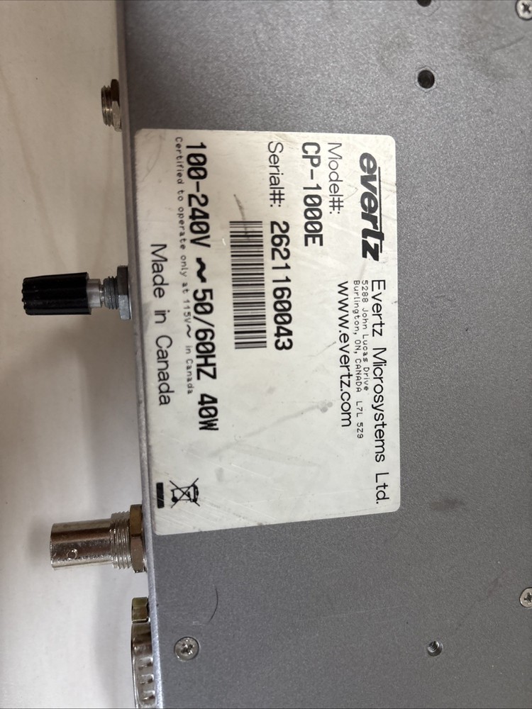 Evertz CP-1000E Intelligent Router Control Panel Routing Switch CP1000E
