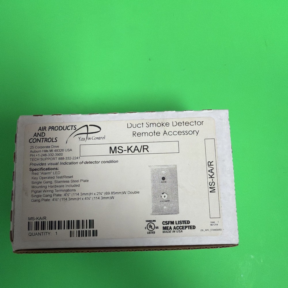Duct Smoke Detector Remote Accessory MS-KA/R
