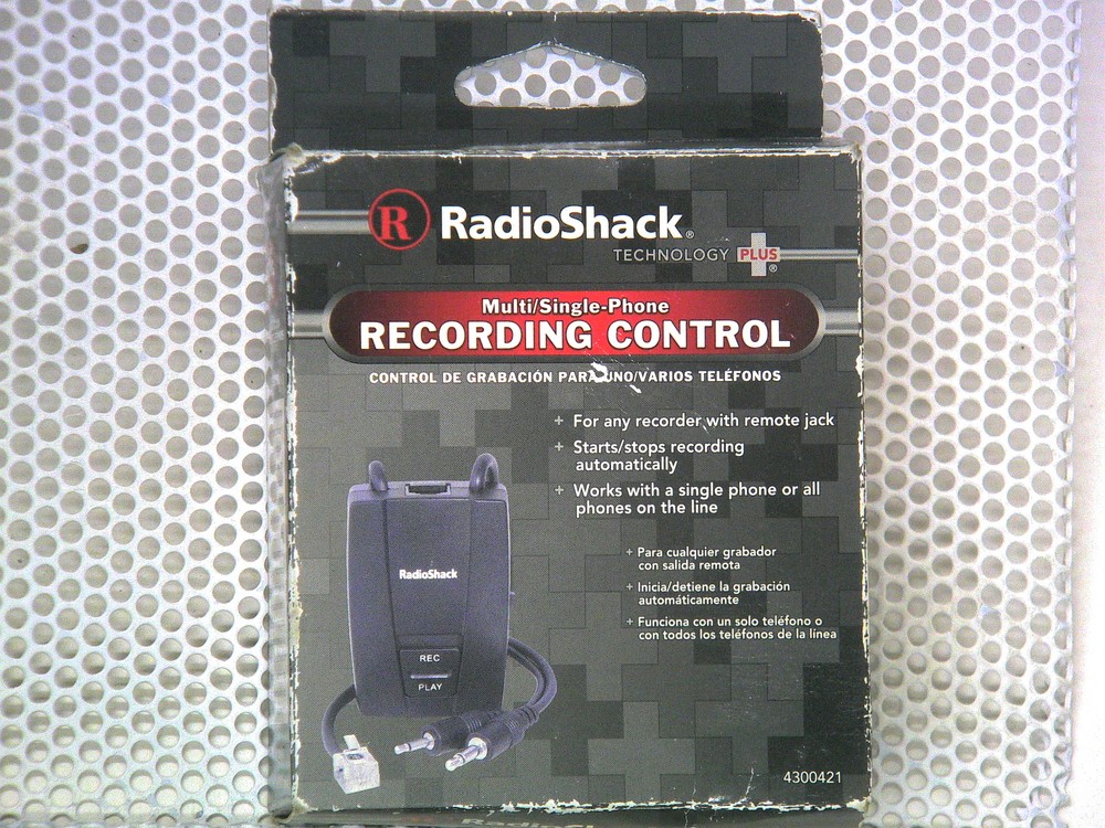 RadioShack Multi/Single Phone Recording Control 4300421