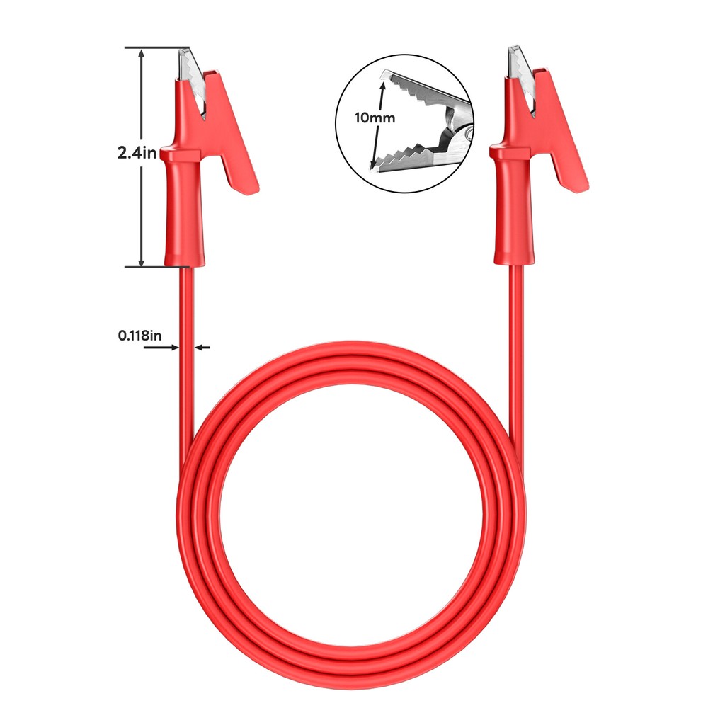 Alligator Clips Electrical Test Leads Dual Ended Crocodile Wire Cable Flexible