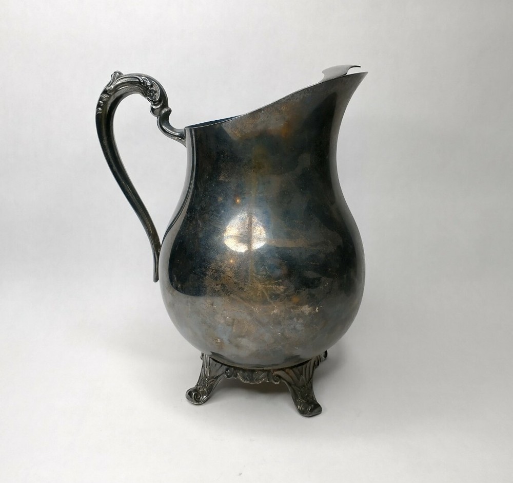 F B Rogers Silver Company Silver Pitcher Handle & Footed