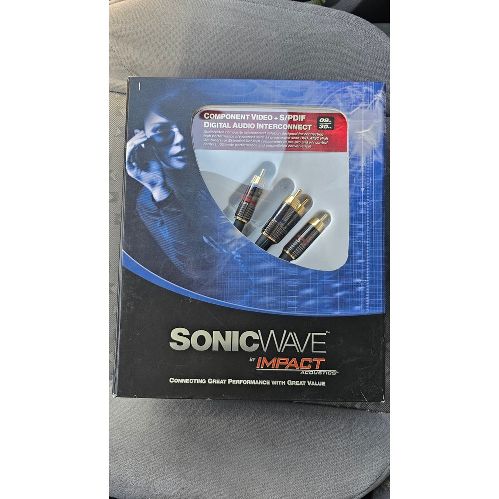NIB SonicWave By Acoustics Component video+S/PDIF Digital Audio Interconnect 3ft