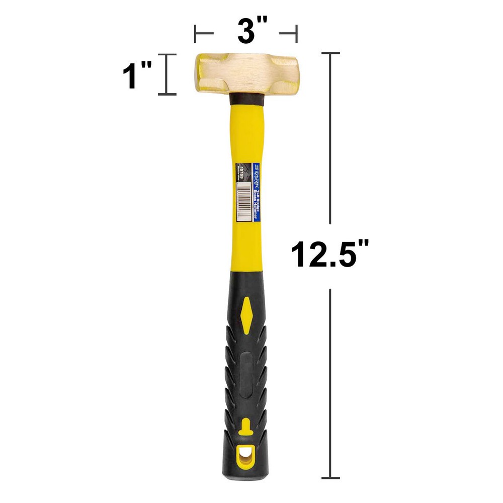 Stark USA 5-Pack Sledge Brass Hammer Forged Solid Brass Non Sparking Head 1 LB
