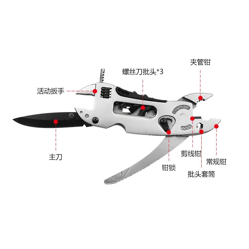 Adjustable Multi-Tool Knife EDC Gear Set Wrench, Screwdriver, Pliers Pocket Tool