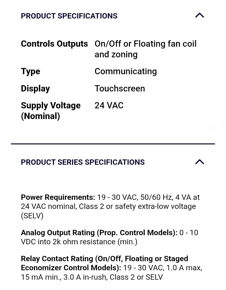 Johnson Controls Programmable Thermostat TEC 3622-13-000