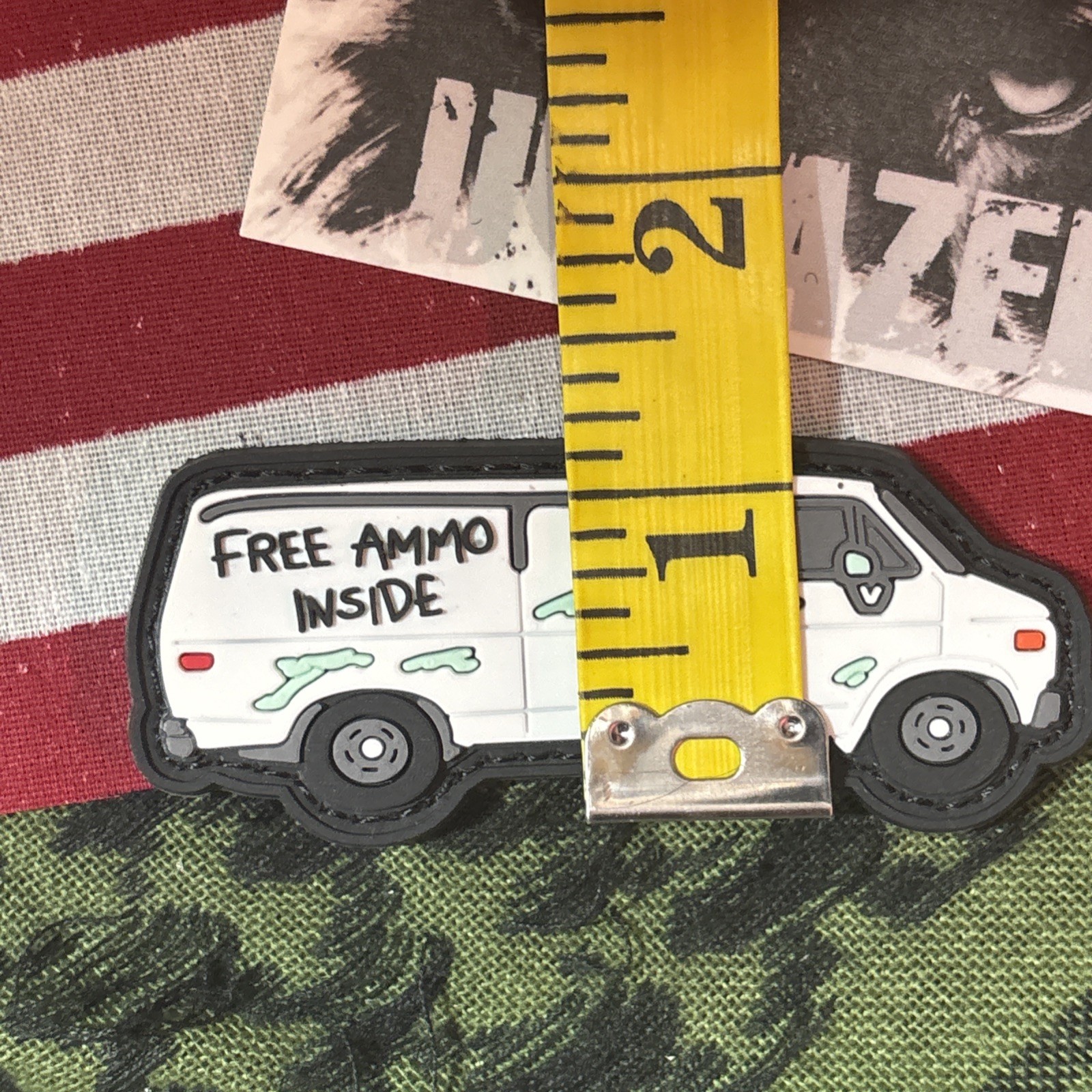 Free Ammo Inside Moral Tactical Hook And Loop Patch High Quality Rubber 3d