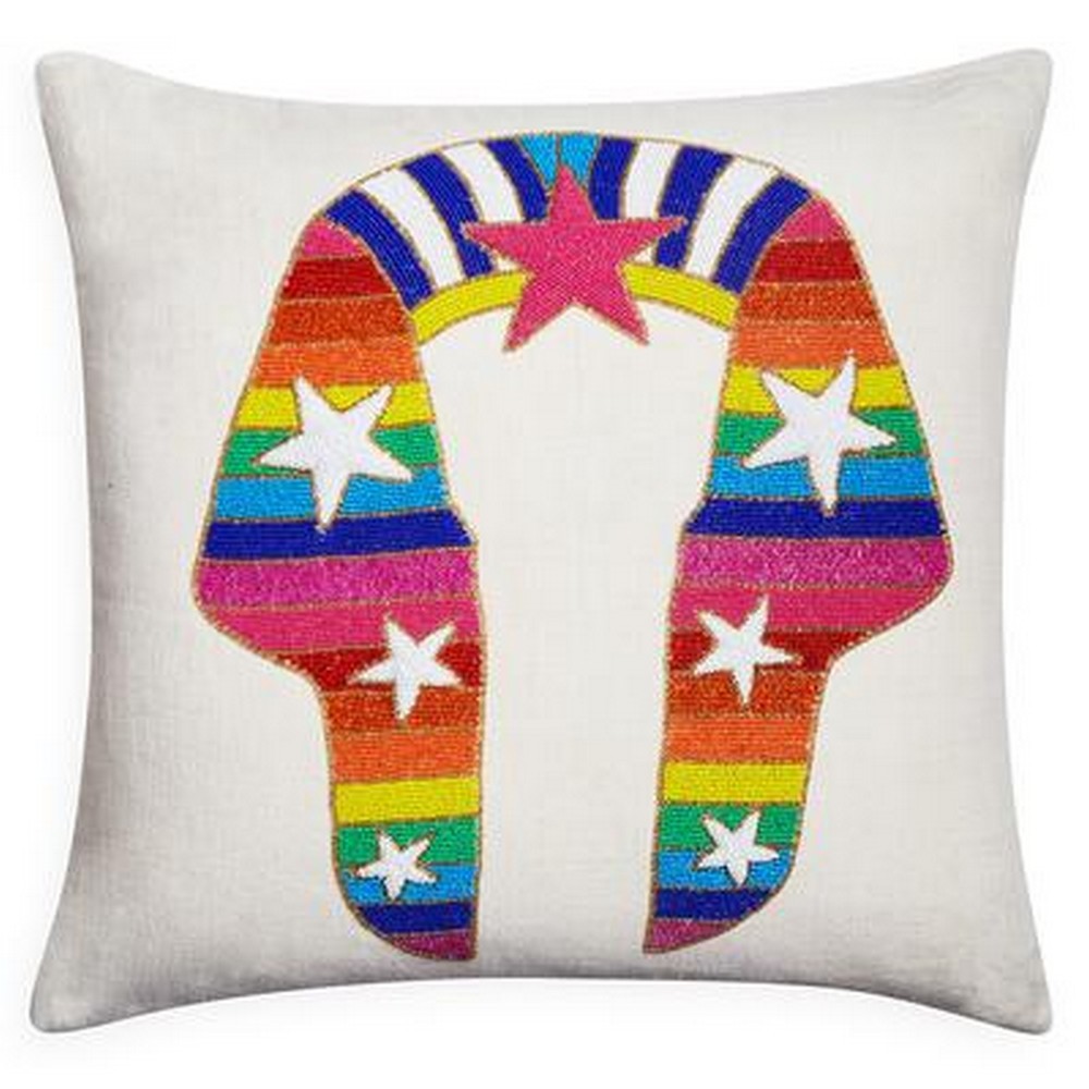 Jonathan Adler Sphinx Beaded Pillow 50x50cm