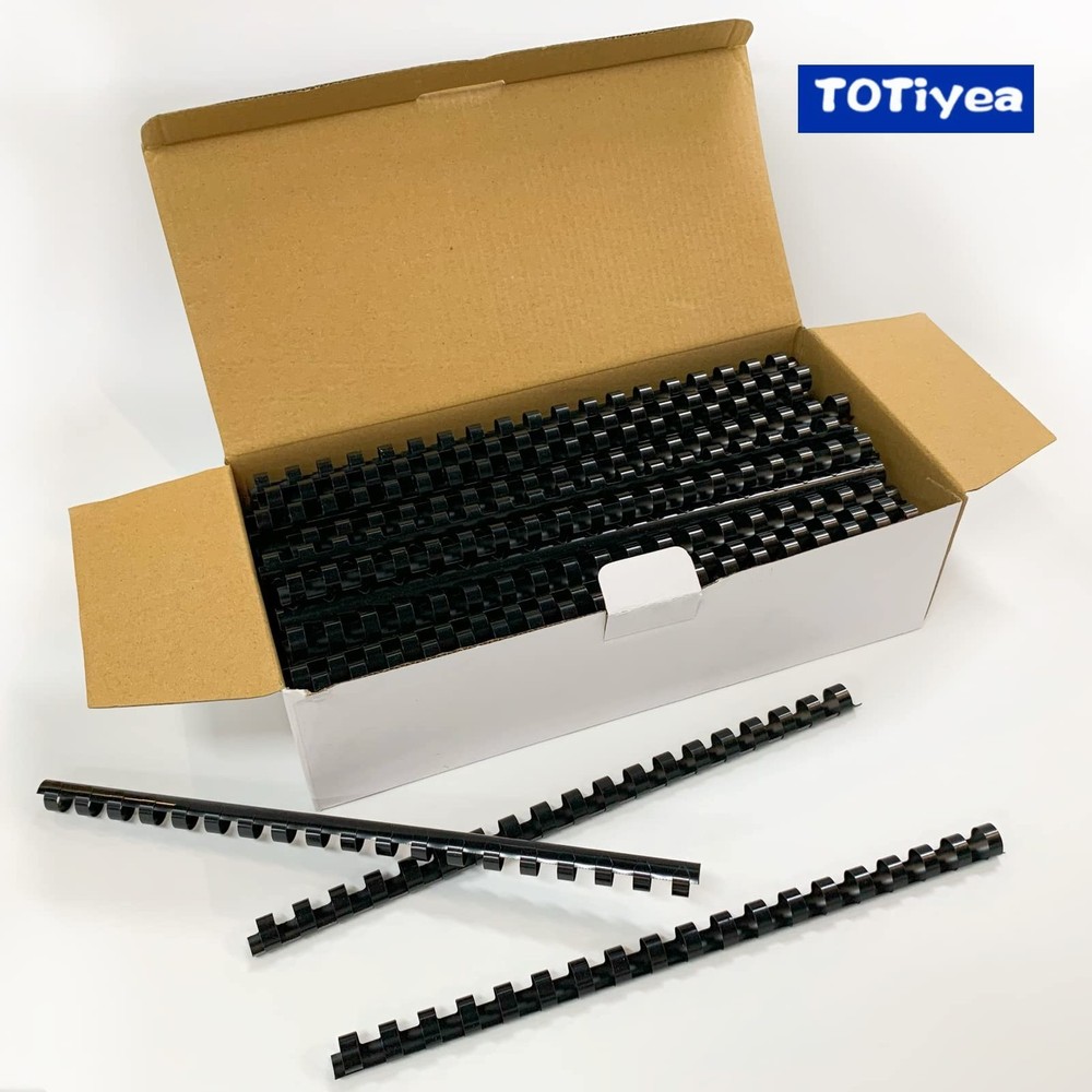 TOTiyea 200 Pack Plastic Binding Comb Spines,5/16 Inch Diameter,40 Sheet Capa...