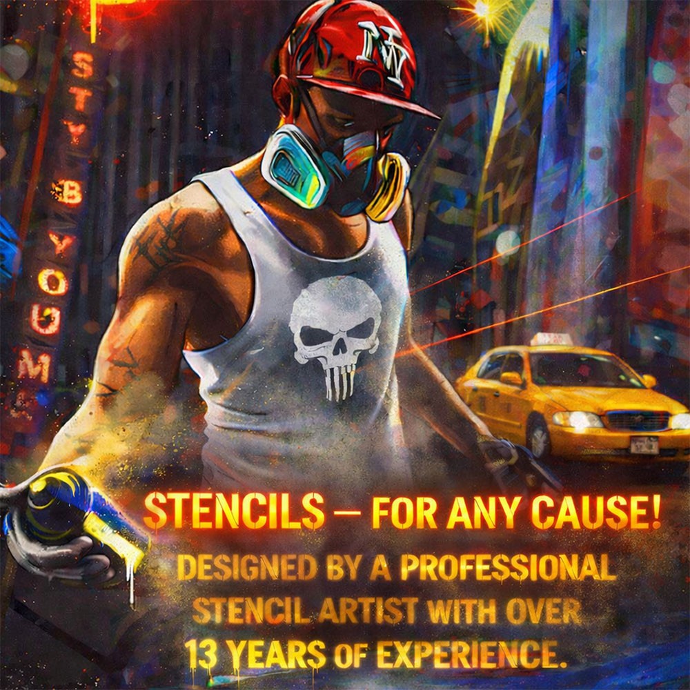 Rhombus Pattern Stencil – Geometric, Modern, Wall, Repeating, DIY, Decor - WS-7