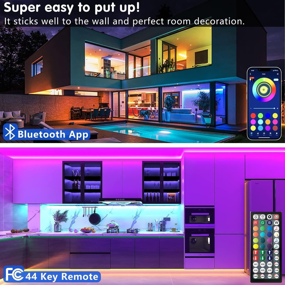 Keepsmile 100ft Led Strip Lights Bluetooth Smart App Control