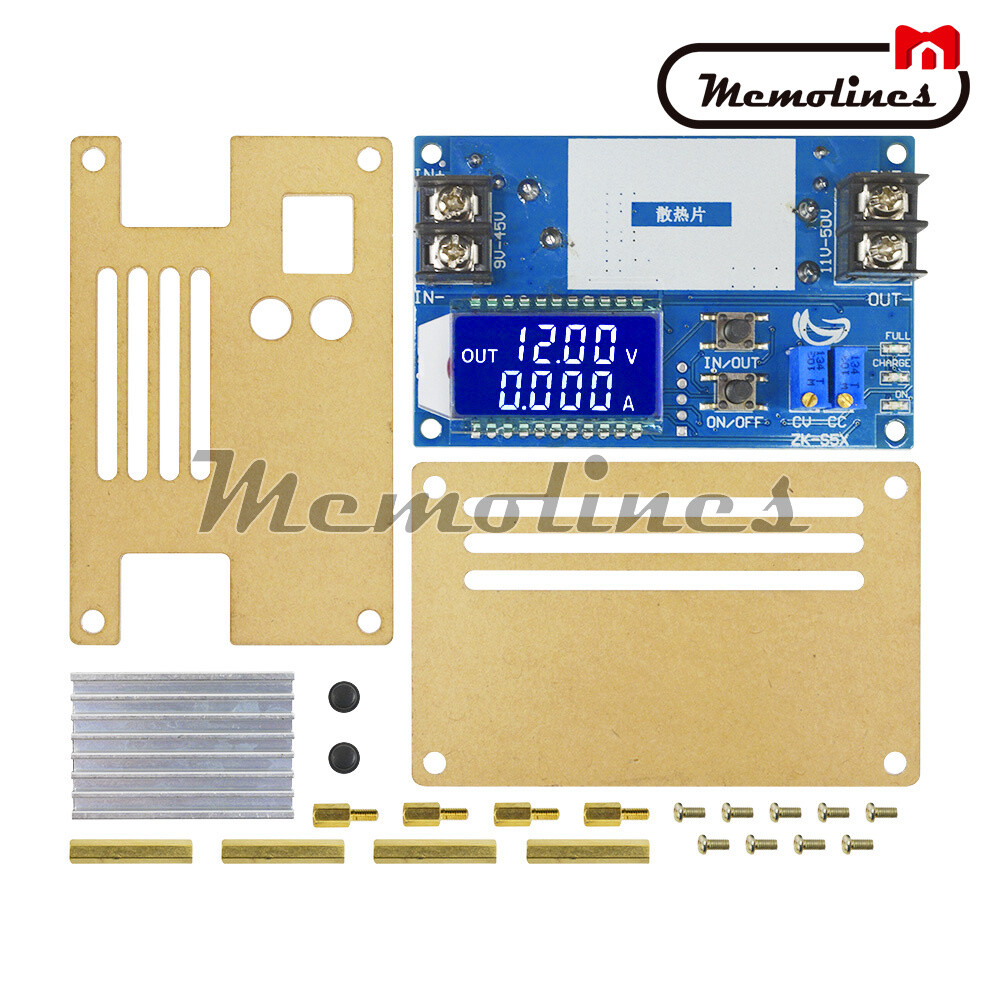 DC-DC 5A Boost Voltage Constant Current Power Supply Module LCD Display w Case