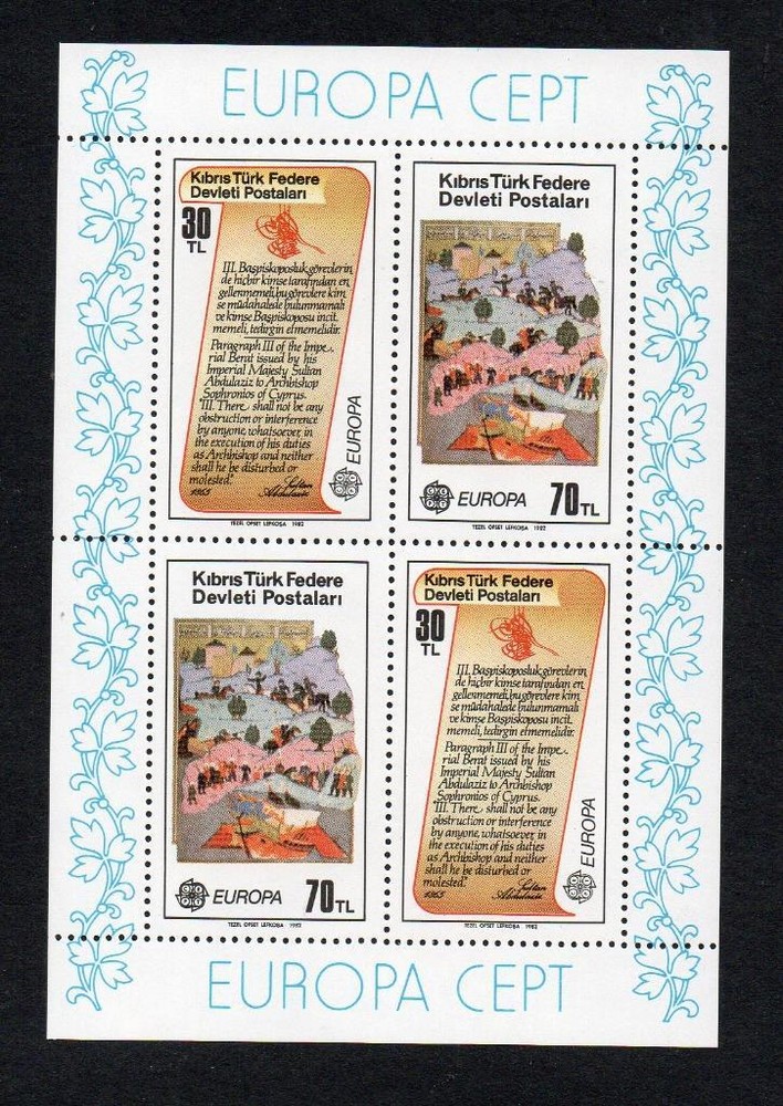 TURKISH CYPRIOT MNH 1982 MS122 EUROPA
