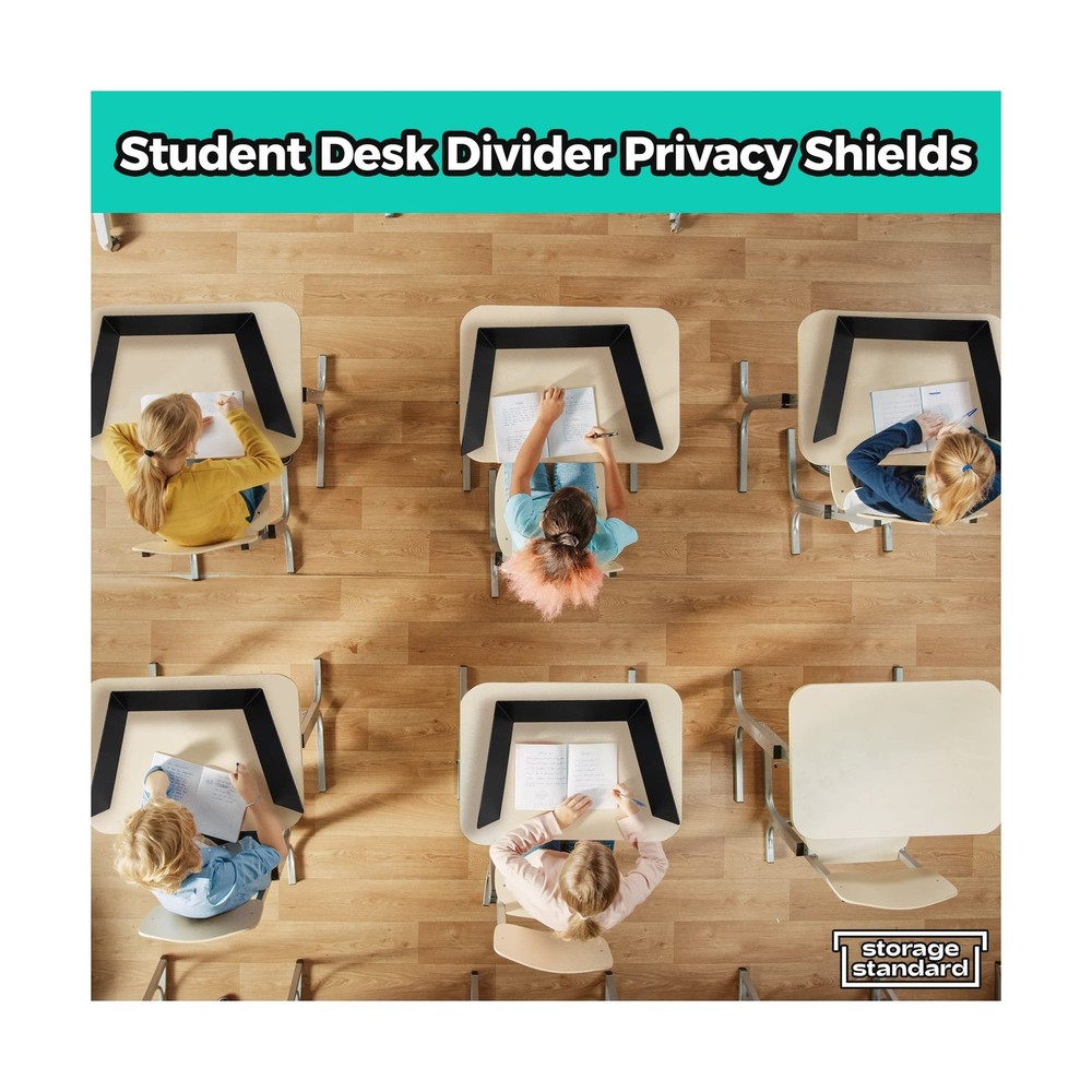 22-Pack Desk Dividers for Students - Durable & Waterproof Plastic Study Carre...