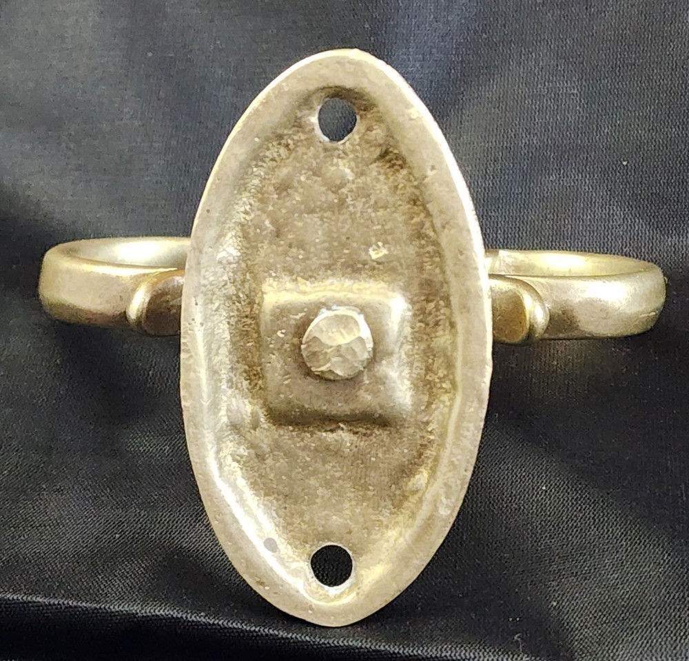 Three Early Antique Brass Fireplace Tool Jamb Hooks