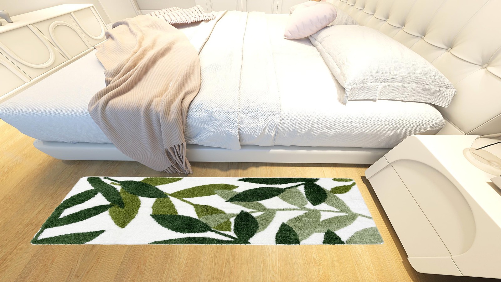 Bathroom Runner Rugs - Extra Large Green Bathroom Rug for Bathtub, Shower Roo...