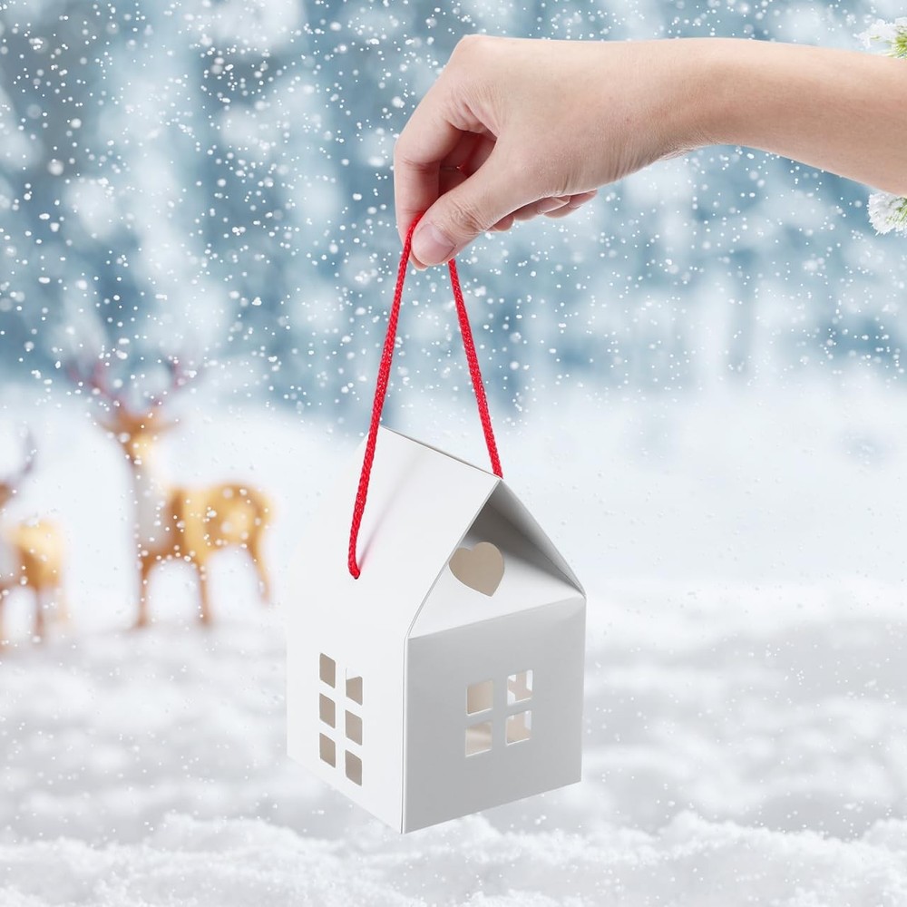 Candy Packaging Cube 10Pcs House Shaped Candy Boxes Boxes Treat Bags Chocolate
