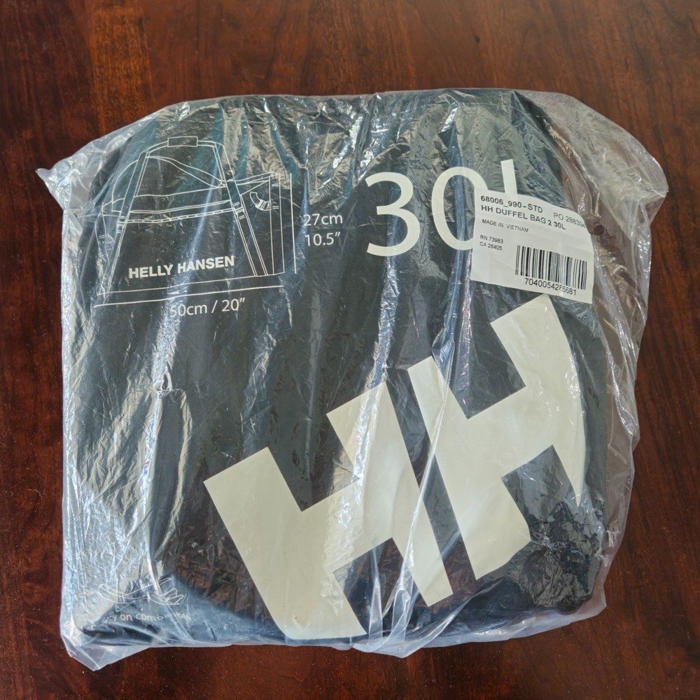 NWT Helly Hansen Scout Convertible Duffel/Backpack S 30 L Black