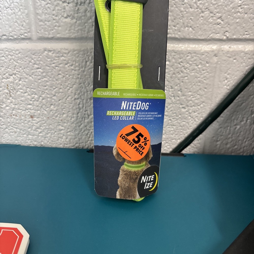 NiteDog - M - Lime/Green Rechargeable LED Collar