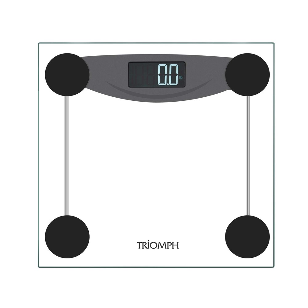 Triomph Smart Digital Body Weight Bathroom Scale with Step-On Technology, LCD...