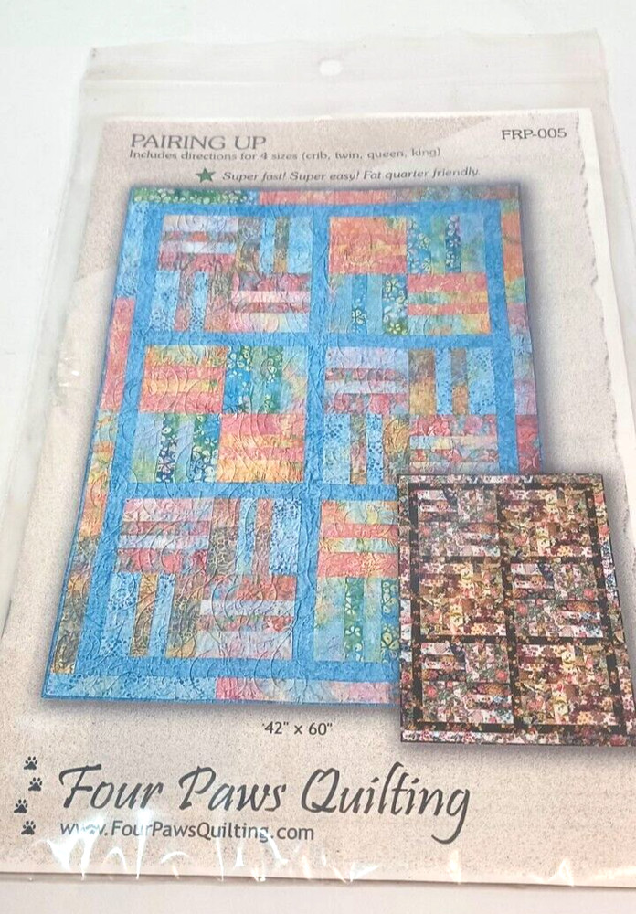 Four Paws Quilting Pattern Pairing Up 4 Sizes Pattern #FRP-005