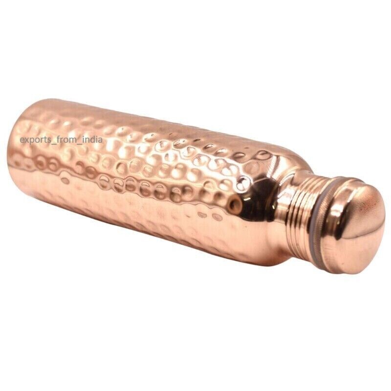 Pure Copper Water Bottle 1000ML Hammered Vacuum Flasks Health Benefits 1/3/5 Pcs