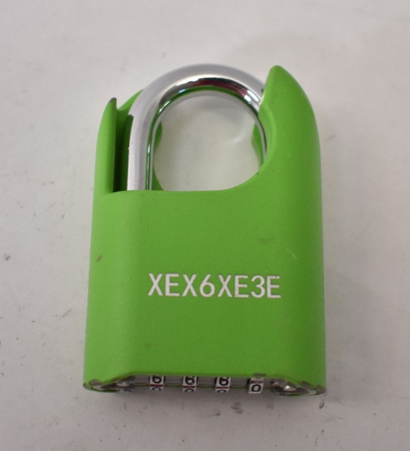 4 Digit Security Padlock Green Stainless Steel Short Shackle Combination Code