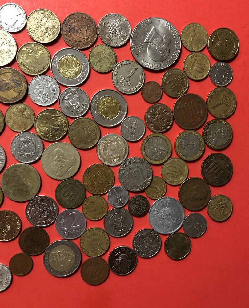 LOT OF WORLD COINS..VARIOUS COUNTRIES,COMPOSITION & DATES.