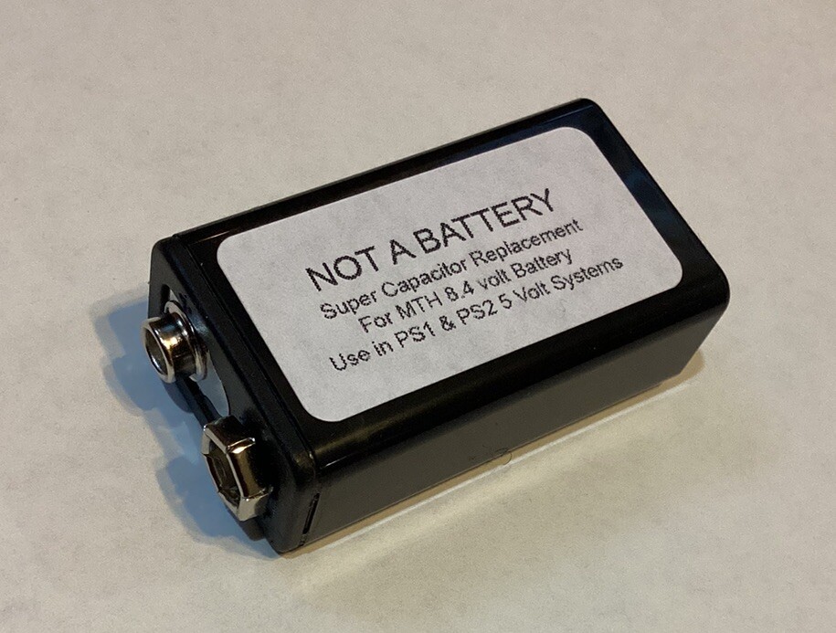 MTH 9 Volt Battery Super Capacitor Replacement PS1 & Early PS2 8.4 Volt - BCR 9V