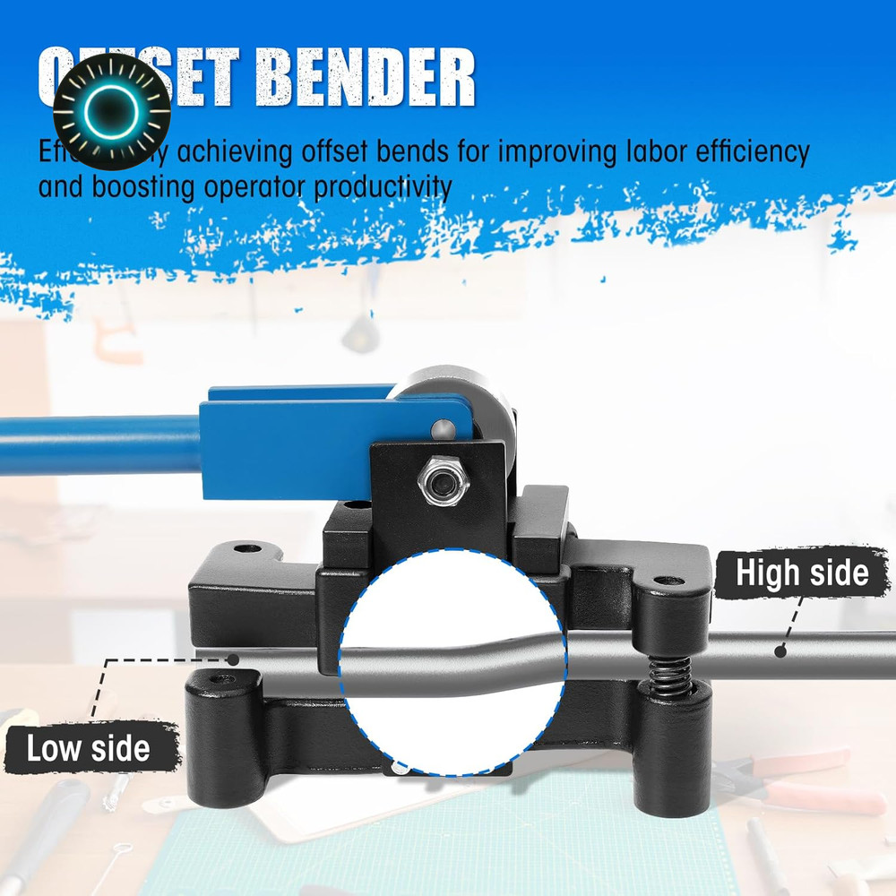 Conduit Offset Bender 2 in 1 - Both ½“& ¾” EMT Ensuring Precise and Efficient...