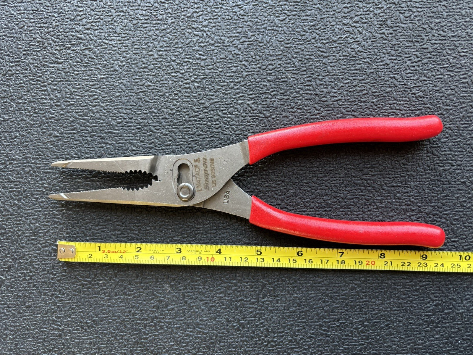 Snap-on Tools USA LN47ACF 9" RED Talon Grip Long Needle Nose Slip Joint Pliers