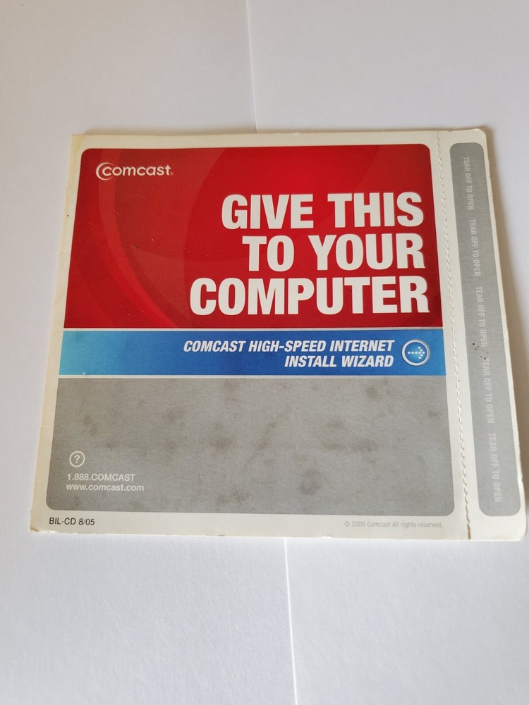 Comcast High-Speed Internet Install Wizard, 2005, Never opened