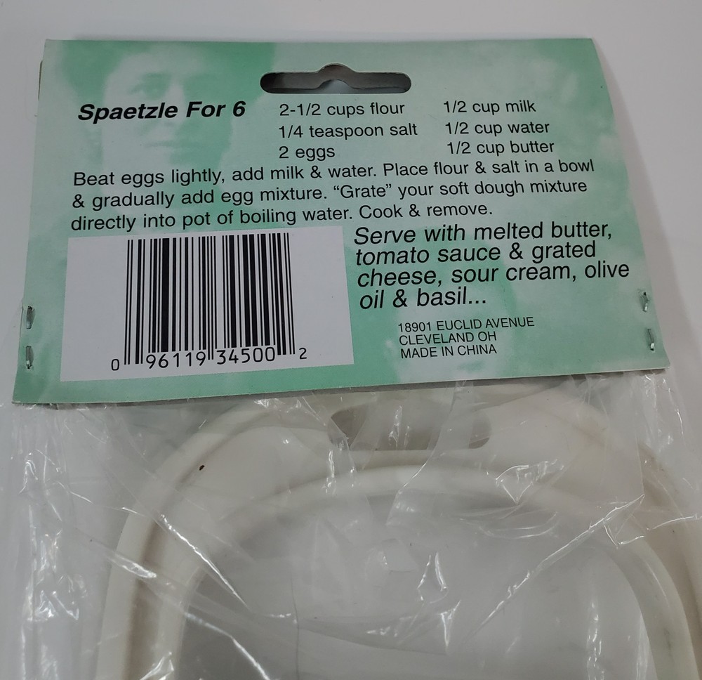 VillaWare Spaetzle Dumpling Maker Noodle Maker New
