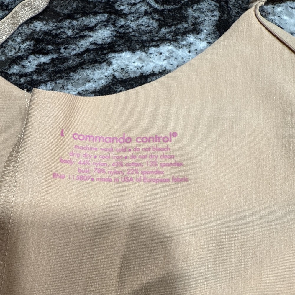 Commando Two-Faced Control Full Slip CC403 Beige Size Large NWT