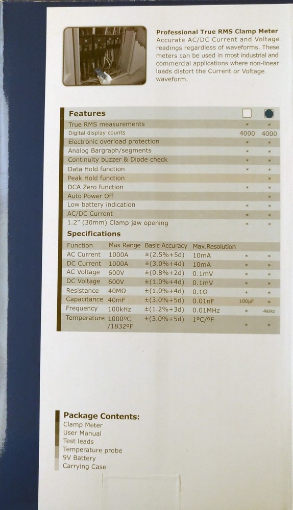 CEM DT-3347 1000 Amp Clamp-on AC/DC Current Voltage Capacitance Frequency Meter
