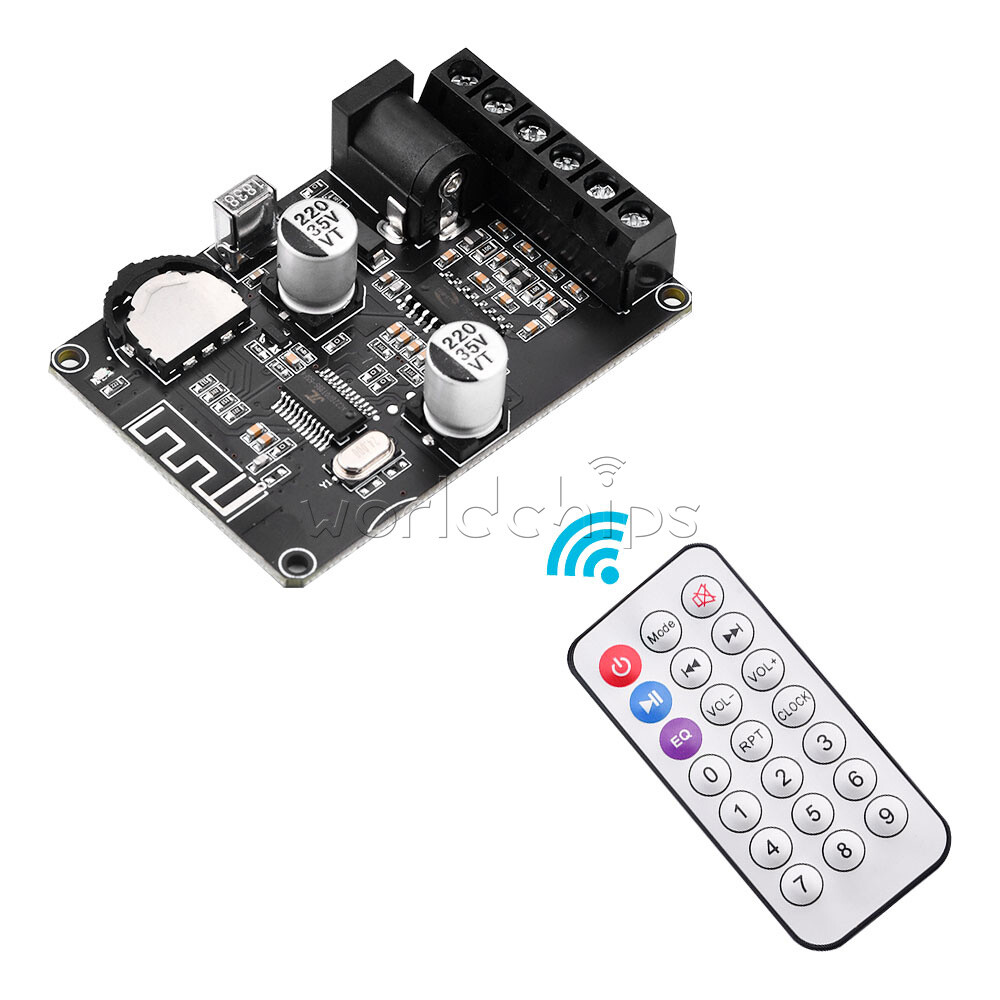 40W Stereo For Bluetooth Power Amplifier Board DC 5-24V Digital Amplifier Module